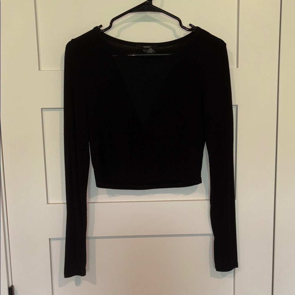 Forever 21 Long Sleeve Crop Top